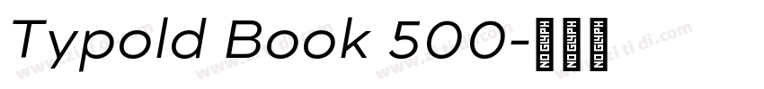 Typold Book 500字体转换